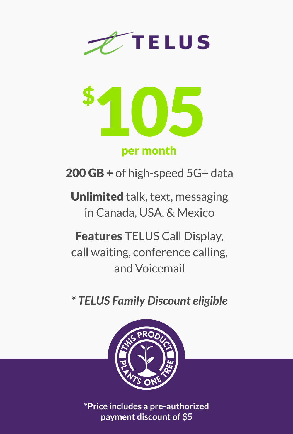 200 GB - $105 (new activations)