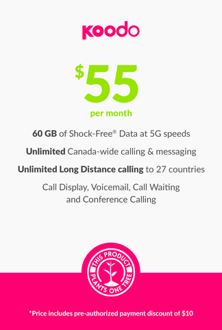 60 GB - $55 (New Activations and Renewals) - greenmobile.com