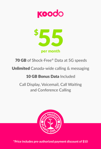 70 GB - $55 - greenmobile.com