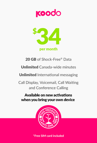 20 GB - $34 (BYOD new activations only)